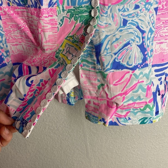 Lilly Pulitzer Jesse 00 Summer Remix Jesse Romper Skort Adjustable Straps Cotton - Picture 5 of 12